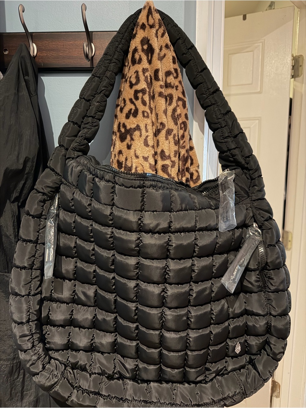 Free People Quilted Puffer Shoulder Bag - Black FP Movement